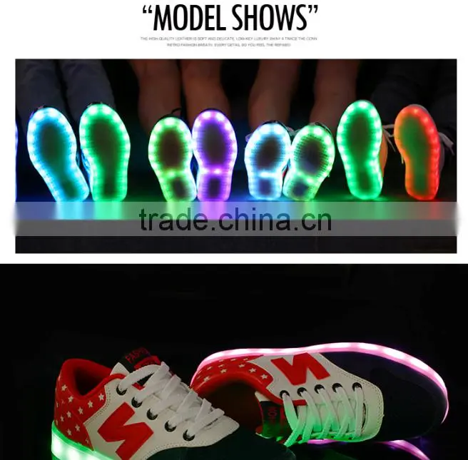 2016 Comfort stylish casual OEM women men luminous led light for kids shoes