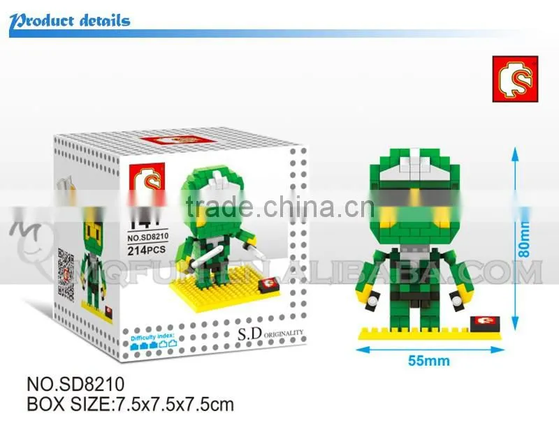 Mini Qute Sembo kawaii 6 styles Marvel avenger ninja Batman plastic building block model educational toy