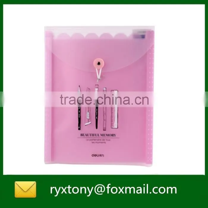 PVC string plastic bag document wallet