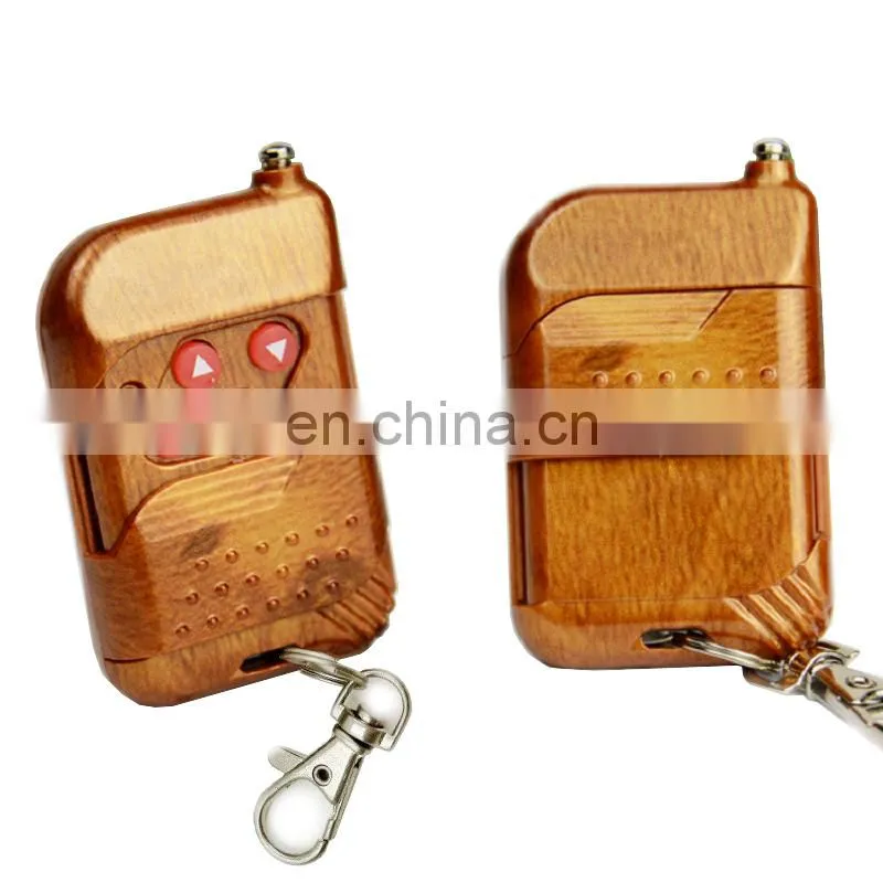 433.92MHZ wireless remote control push cover 4 key mahogany fixed code RF remote control