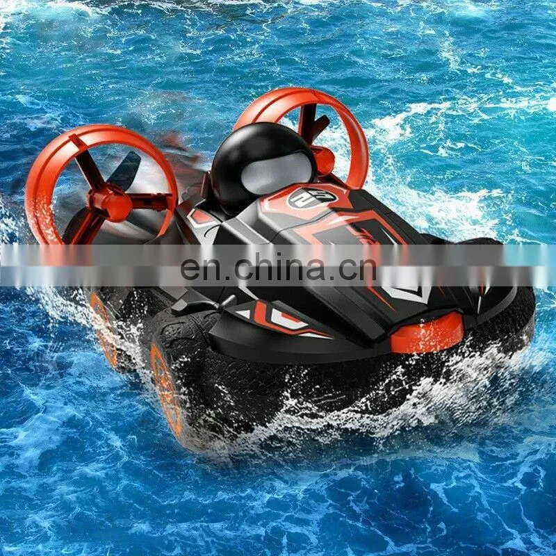 Hot JJRC Q86 2.4G 2 IN 1 Amphibious Drift Car Remote Control Hovercraft Speed Boat RC Stunt Car for Kid Boys Christmas Toys