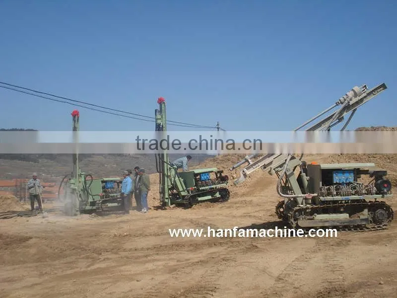 Most durable and economic ! HF100YA2 crawler type practical DTH drilling rig