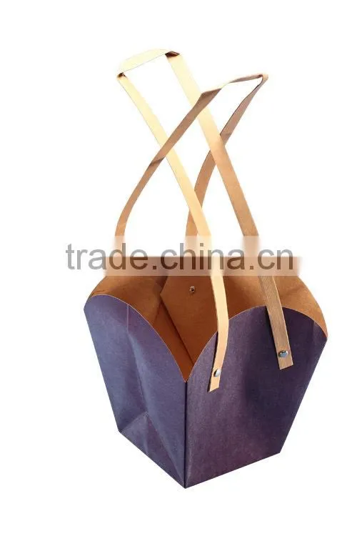 Kraft paper bag paper waterproof bag for flower packaging