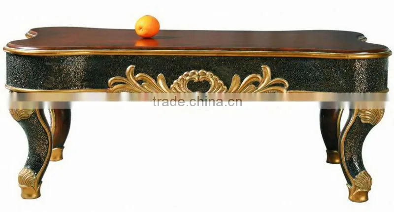 French Style Reclaim Wood Mirrored Console Table S-1491