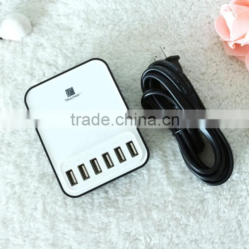 mini usb charger 40W 6 ports for smart phone