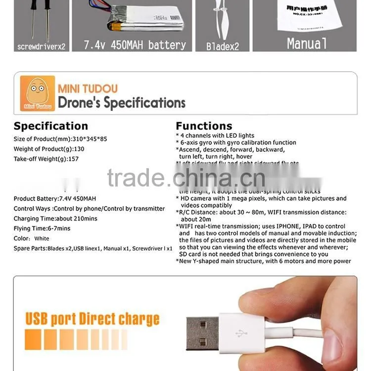 newest CX-33W-TX WIFI function and R/C function compatibly HD camera LED lights