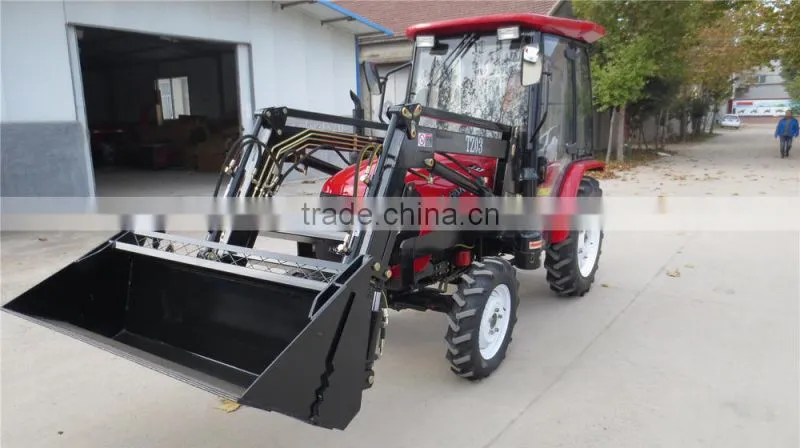 higher quality and cheapest 404 tractor, with 4 in 1bucket type Front end loader