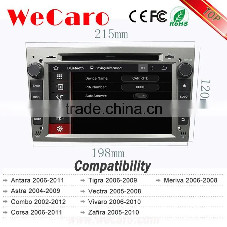 Wecaro Top selling 7 inch Touch Screen 2 Din Android Bluetooth Car Audio for Opel Astra Vectra 2005 2006 2007 2008