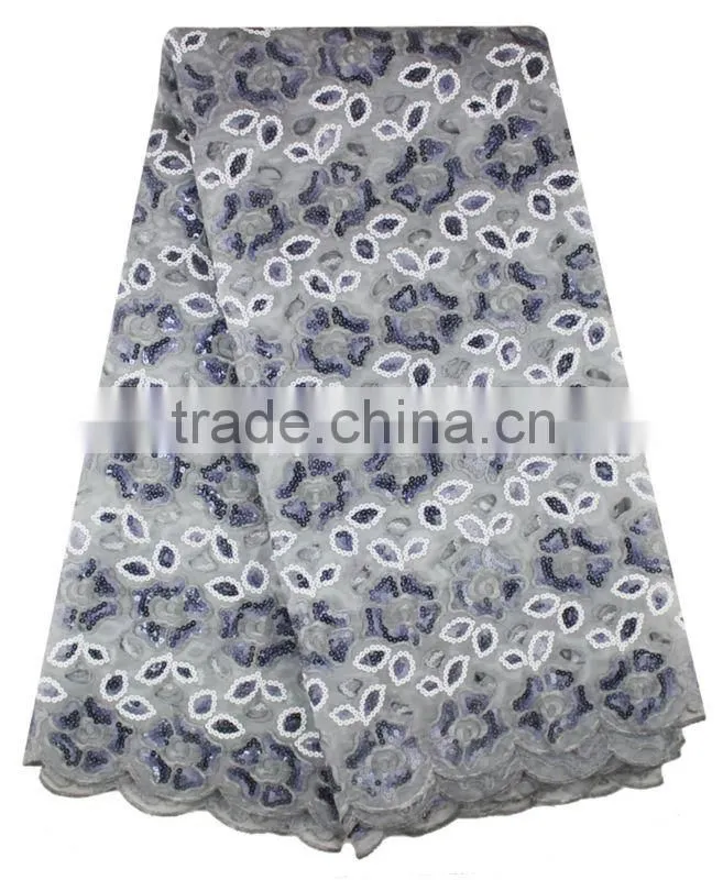 Mitaloo MOG0193 Green Net Organza Lace Double Lace African Organza Lace With Sequins