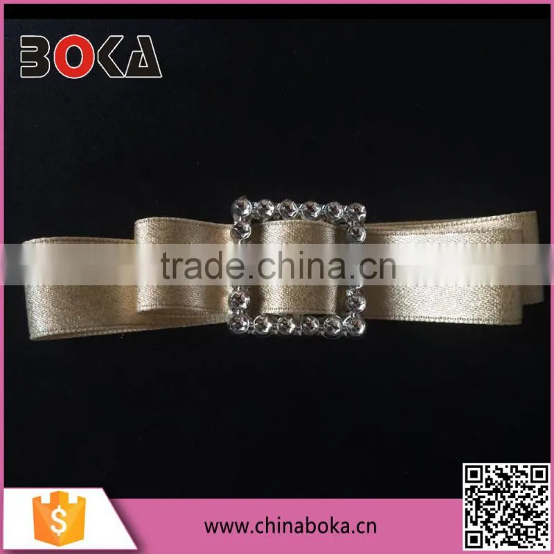 BOKA Satin Ribbon Bow Motif with Plastic Buckle
