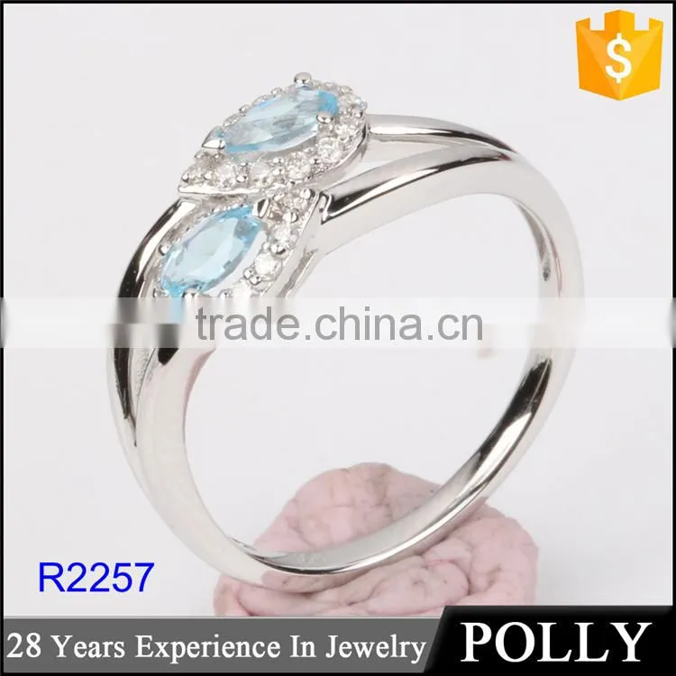 Custom silver big stone sample wedding ring designs for women