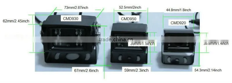 CMD-930 CMOS/CCD bus camera with night vision, 120/170 field view