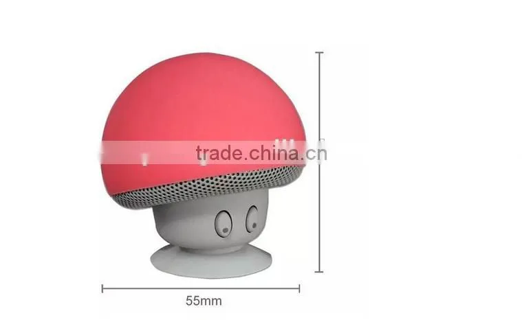 cartoon mushroom head sucker mini portable bluetooth speaker phone tablet bracket outdoor small acoustics For samsung iphone HTC
