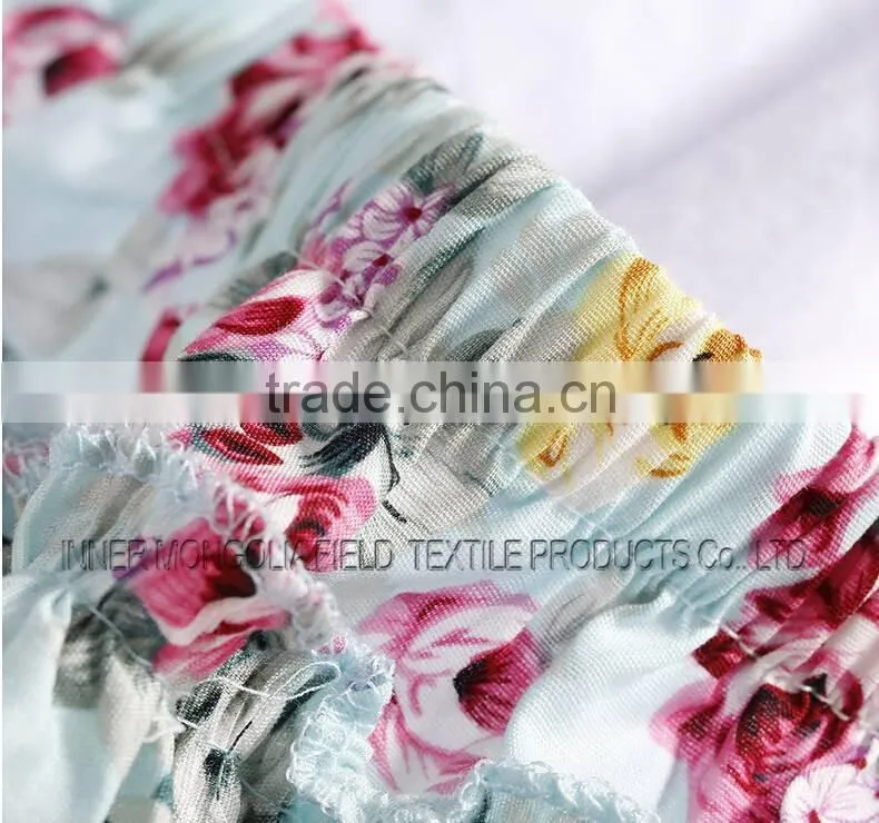 Baby Girl Floral Print Bubble Romper with Matching Headband