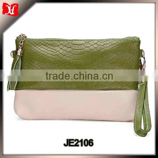 Fashion women designer Snake Grain PU material clutch bag