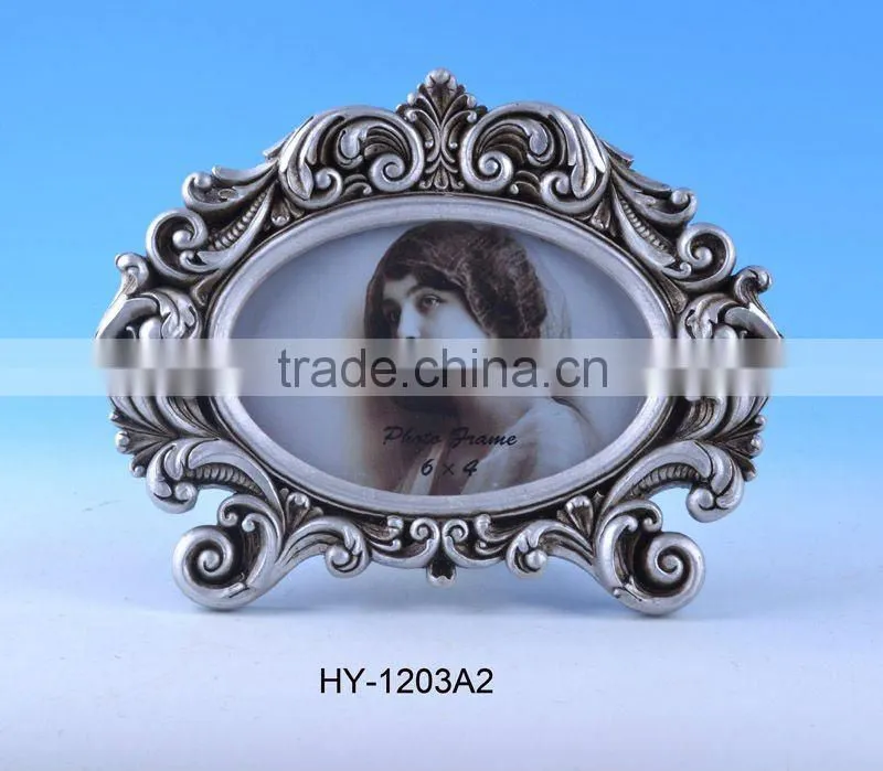 Polyresin photo frame,antique rose design
