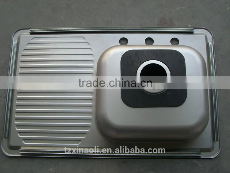 800x500mm satin treatment with 3 faucet hole stainless steel sink hot sale for south america