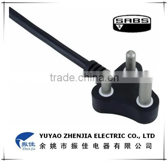 SABS South africa power plug 3 round pin / South africa power plug