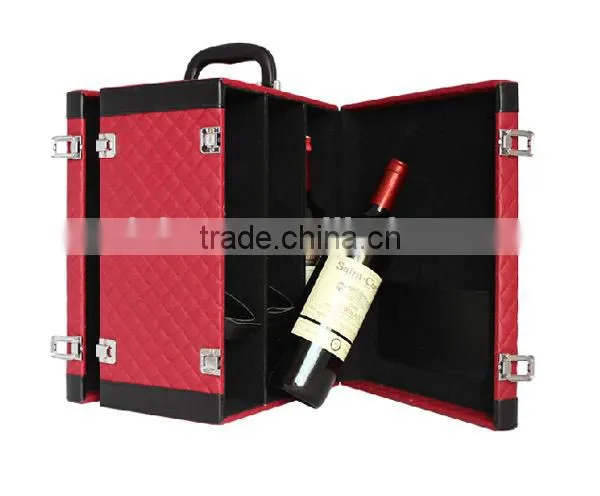 2015 New Design Leather novelty wine holder for 6 wines