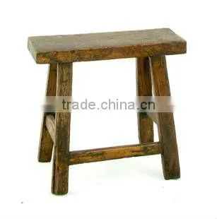 Chinese antique nature wooden round garden stool