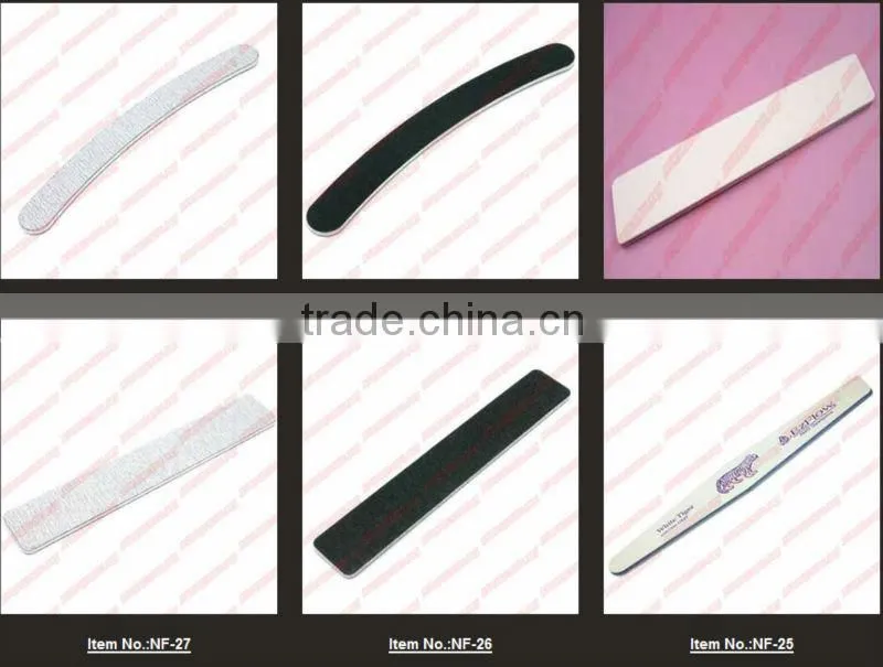 Factory priceProfessional High quality White Sanding Zebra custom printed nail file100/180,80/80