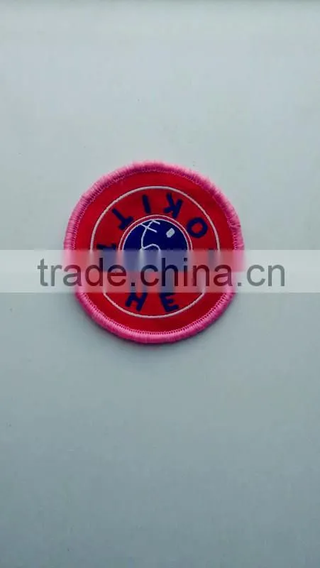Wholesale and custom good quality red color velcro patch