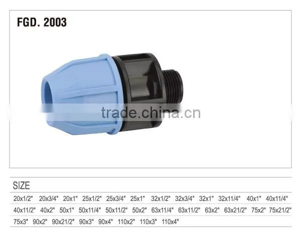 2014 Male adaptor PP IRRIGATION FITTINGS