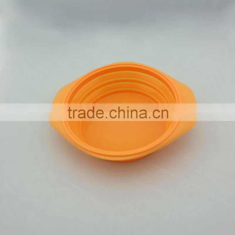 Eco-friend silicone bowl silicone kids lunch box customer logo silicone pan many colors available factory direct wholesale