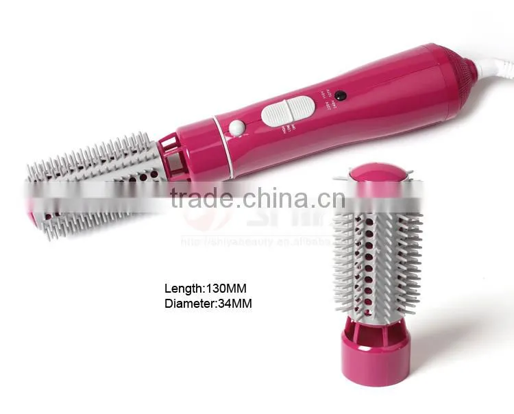 8 In 1 Professional Hot Pink Infrared Hair Dryer Straightener Curler With Air Styler Brush Set