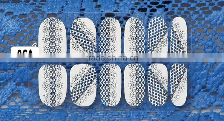 Lace nail art sticke popular holographic nail decal nail art sticker