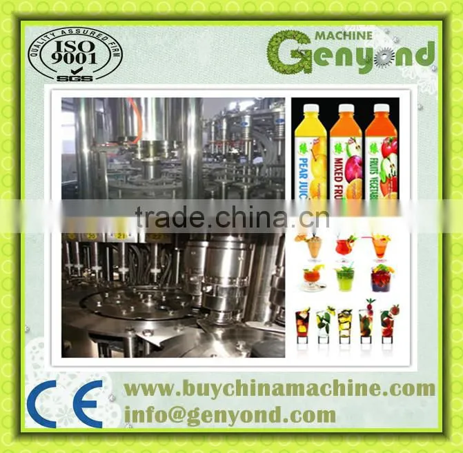 automatic fruit juice production line with fruit pulp pieces