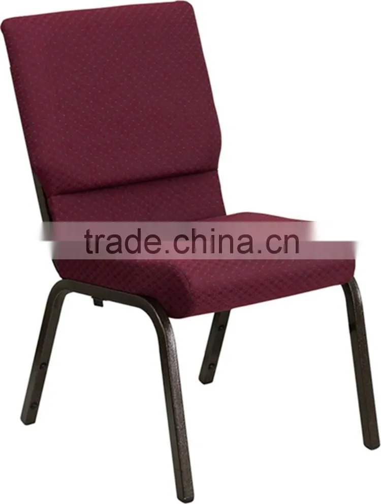 Top sale fancy modern used cheap padded stackable church chair