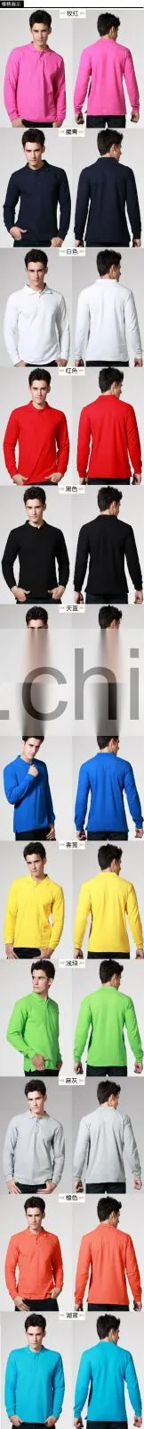 Cheap Price 100% Polyester Long Sleeve Polo Shirt With Pockets