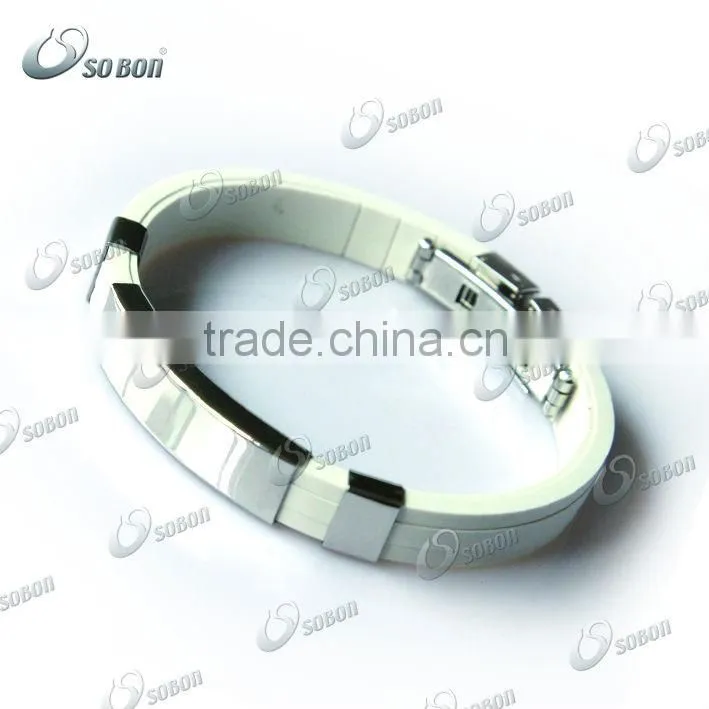 metal clasp magnetic titanium negative Ion energy bracelet
