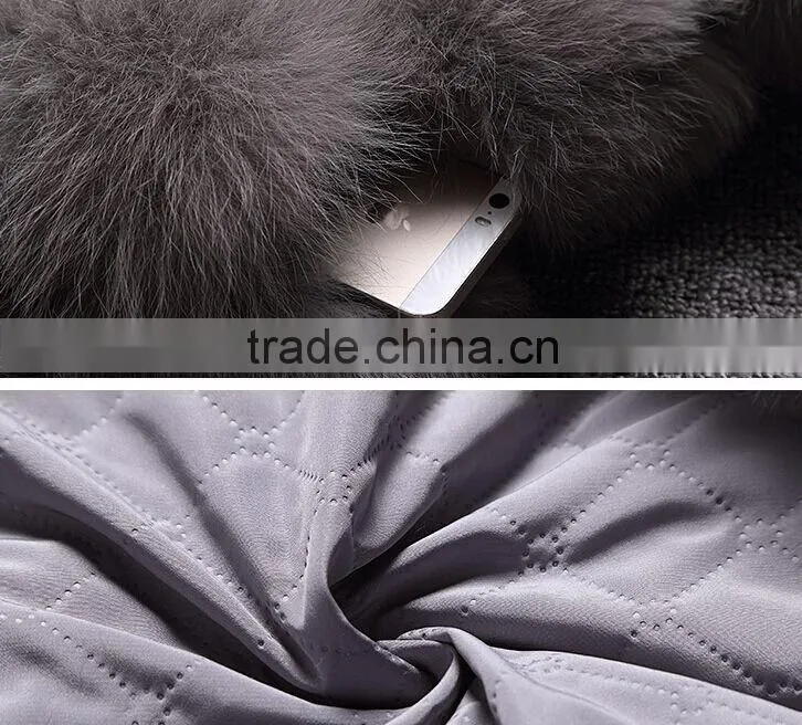 Unique design fashion knitted short fox fur vest with price