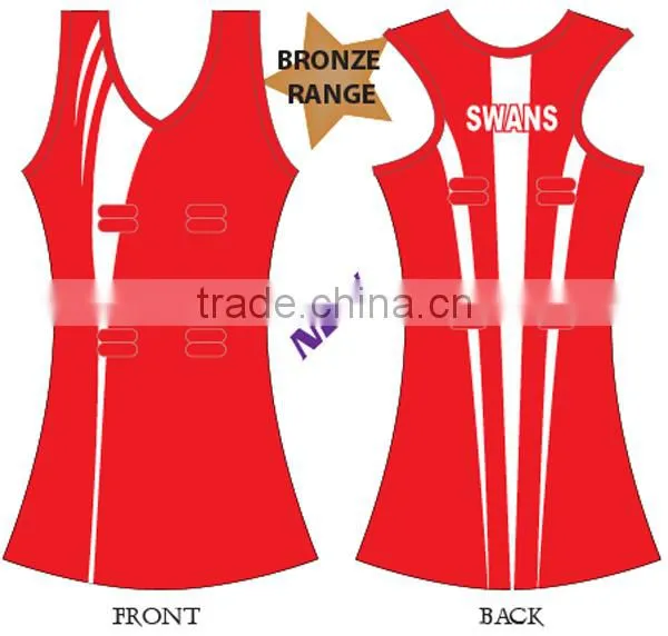 Yellow color beautiful netball dress professional manufacturer