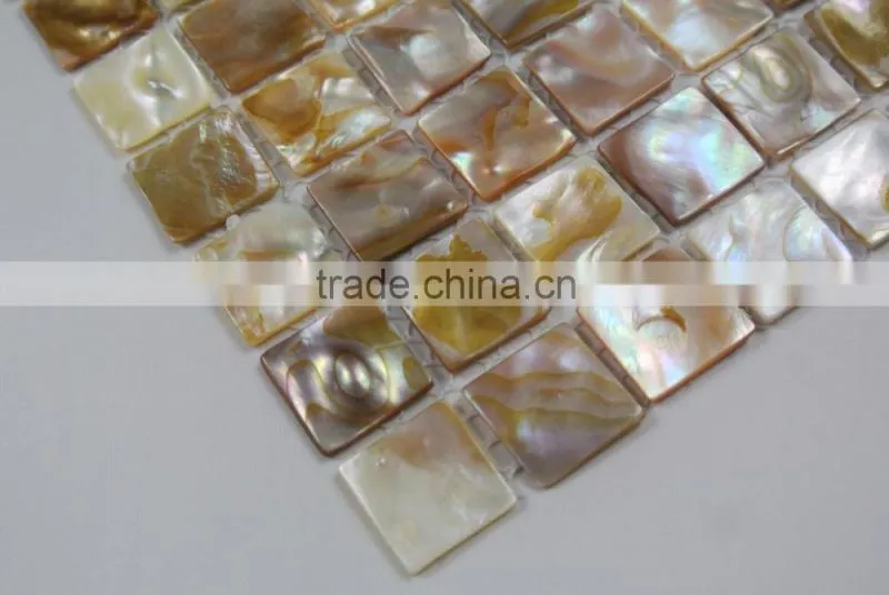 Square pattern Chinese freshwater shell mosaic tile,bathroom wall tile
