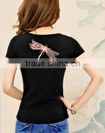 Summer wear the new women's clothing cultivate one's morality cotton T-shirt printing big yards short sleeves of tee shirt