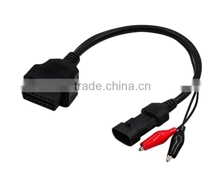 Hot selling OBD OBD2 Fiat 3 Pin Alfa Lancia to 16 Pin Diagnostic Cable Car Connector Fiat 3Pin