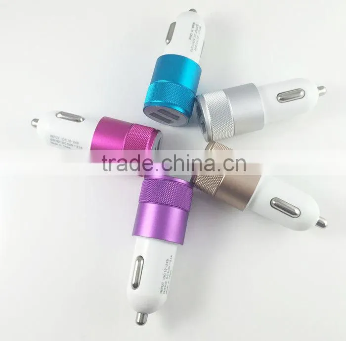 Promotional gift universal dual usb colorful car charger