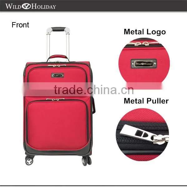 4 wheels 2015 new design red luggage