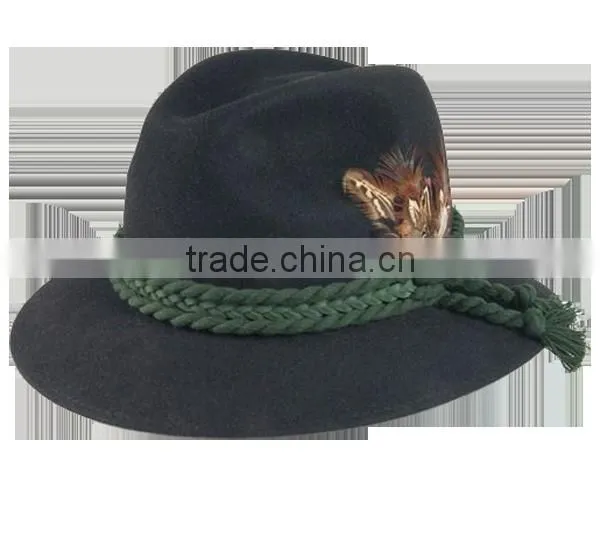 2016 Fashionable Wool Felt Fedora Hats Hunting Hats