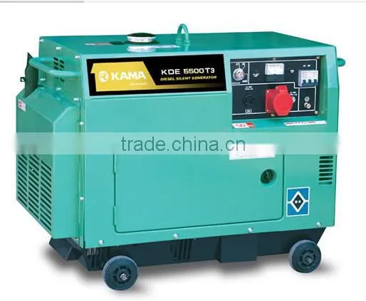 KAMA 5.25/6.25kva DC output Three phase small diesel generator silent type for sale