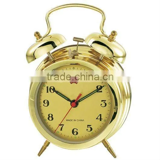 Retro mechanical twin bell alarm clock