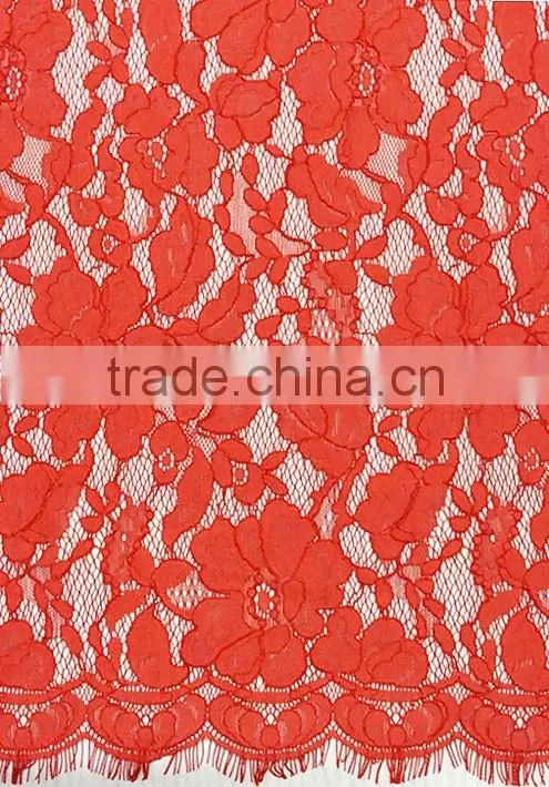 Wholesale High Quality Nylon/Cotton Kintted Eyelash Lace Fabric T8106