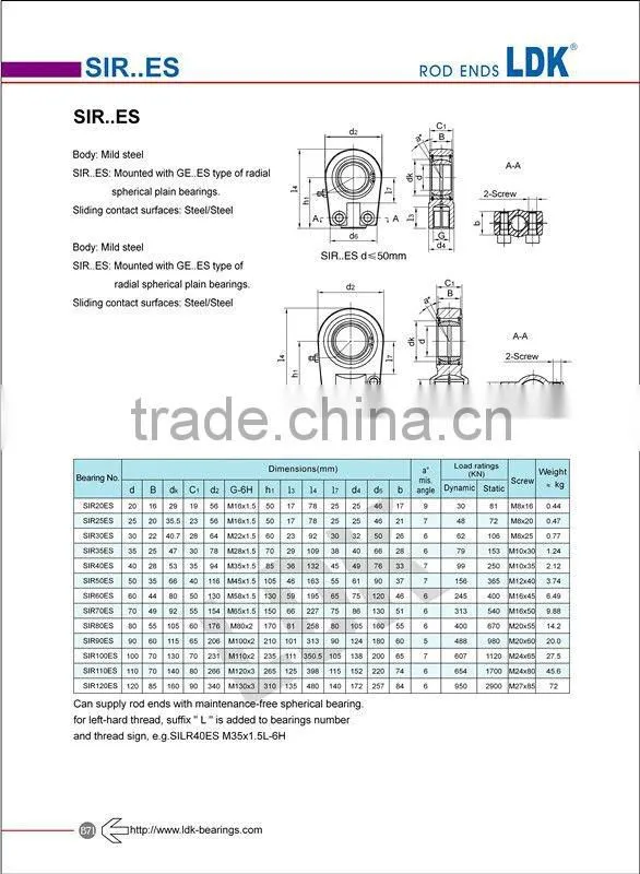 LDK rod end SIR..ES
