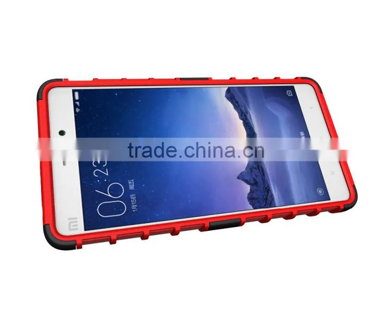 Hot Selling Kickstand Hybrid Heavy Duty Armor Shockproof Phone Case For Xiaomi For Redmi 3