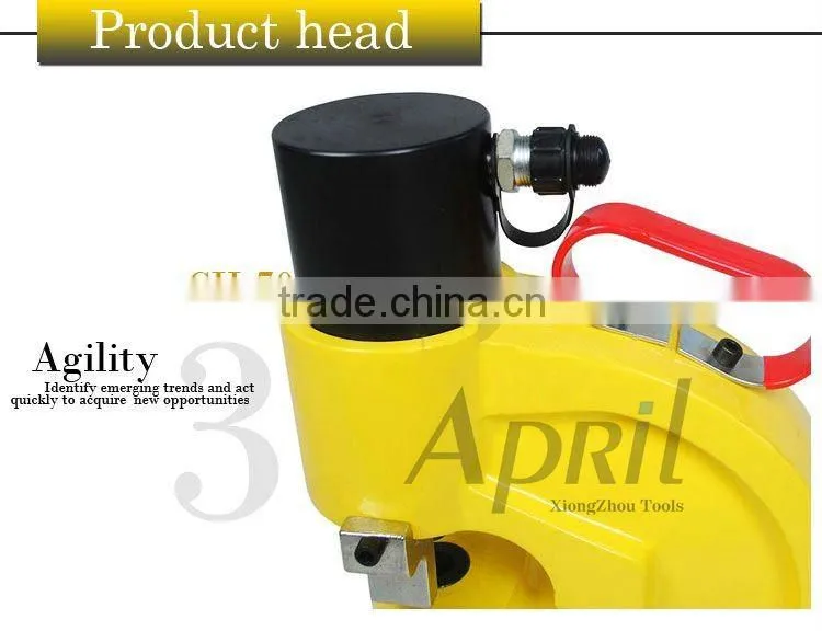 35T output force hydraulic hole puncher with 110mm throat depth for angle-steel and bus bar punching CH-70