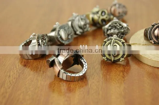 Fashion Personality Skull men finger ring watch antique quartz finger ring watch