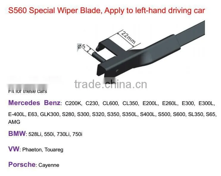 S560 S350 Wiper Arm Side Pin 5x22mm Automotive Parts Rubber Refill Windscreen Special Wiper